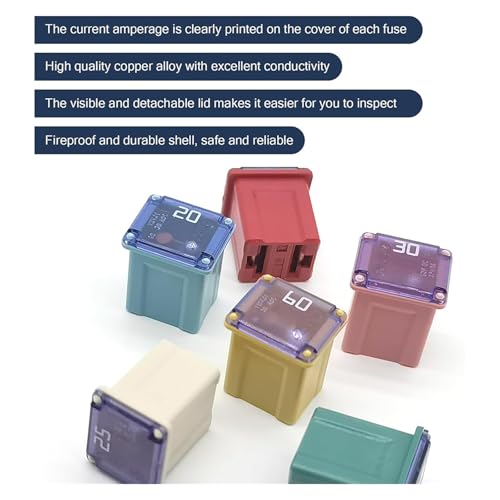 Kit de 6 Fusibles Perfil Alto Plug-in para Camiones y Autos (20A, 25A, 30A, 40A, 50A, 60A) miniatura 7