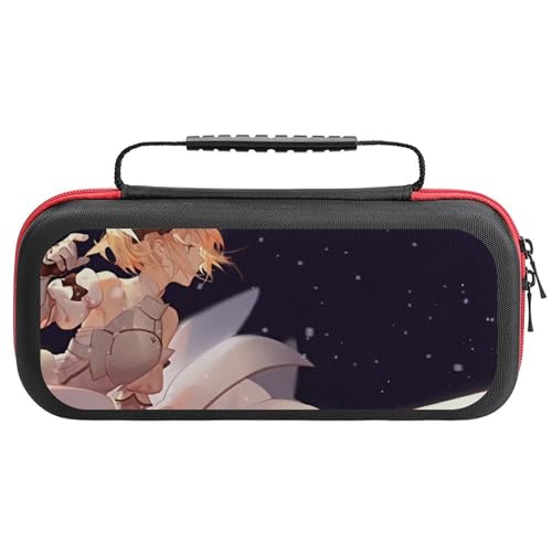 Switch ケース かわいい FGO Fate セイバー・リリィ スイッチ 収納ケース カバー ナイロン素材 全面保護 防塵/防水/防汚/耐衝撃 26x11.5x5.2cm Switchに対応 保護用ハードケース 大容量な収納力 アクセサリーポーチ Sw