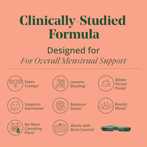 pms amp period relief - menstrual cramp relief no more period cramps mood swings or bloating pms supplement for happy hormones and period relief 40 count