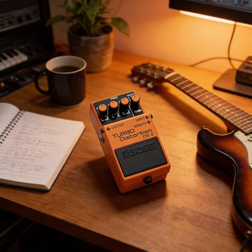 Image of Boss DS-2 Turbo Distortion Bundle with Gearlux Instrument Cable, Patch Cable, and Picks