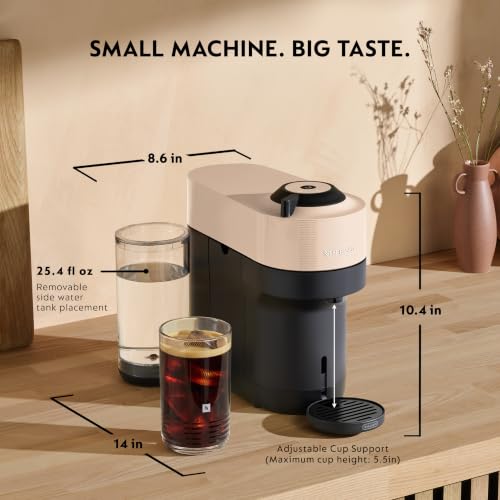 Image of Nespresso Vertuo Pop+ Coffee & Espresso Maker by De'Longhi, Beige