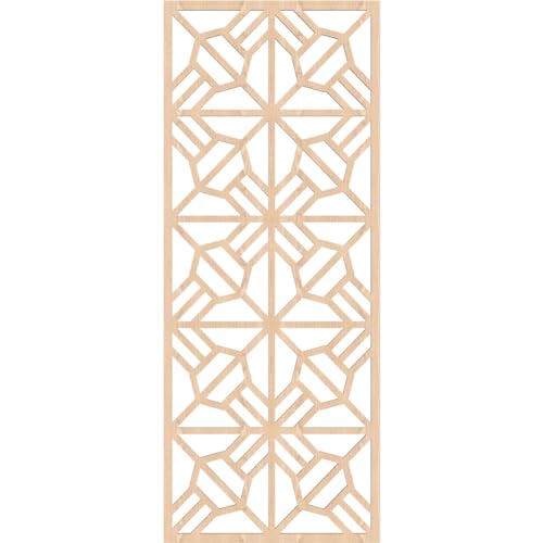 Image of Auburn Decorative Pierced Fretwork Wood Wall Panels, 19 3 /8 inchW x 49 3 /8 inchH x 1 /4 inchT, Red Oak