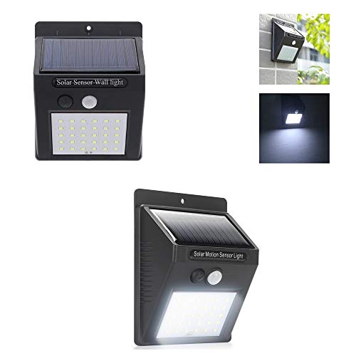 Kit Luminária Solar 30 Led Sensor Presença 2 Unidades