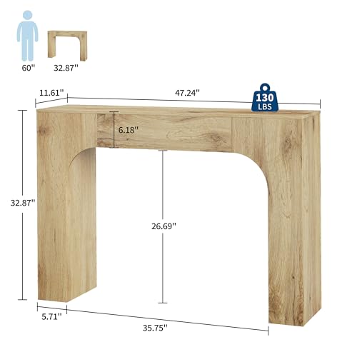 Table console fine bois pour couloir encombré solution gain de place chic - 4