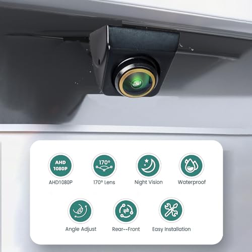 Image of GoolRC Backup /Front View Camera, 360 Adjustable Angle 170 Wide Angle Fisheye 1080P Night Vision, IP68 Waterproof /Night Vision /AHD1080P /High-definition CVBS for Cars Pickup Trucks SUVs RVs Vans