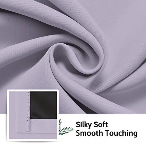 Image of SimpleHome Lilac 100% Blackout Curtains Room Darkening Living Room 72 Inch
