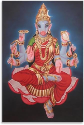 Varahi Devi Poster Art Poster Canvas Painting Decor Wall Print Photo Home Modern Decorative Posters Framed (Unframe-style, 24x36inch(60x90cm))