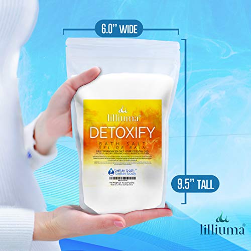 Detoxify Bath Salt 40 Ounces Mediterranean Sea Salt with Peppermint, Frankincense, and Lemon Essential Oils, Detox Bath with Natural Ingredients - Image 6