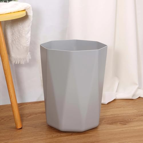 Caneca de basura para baño 5 galones gris sin tapa miniatura 6