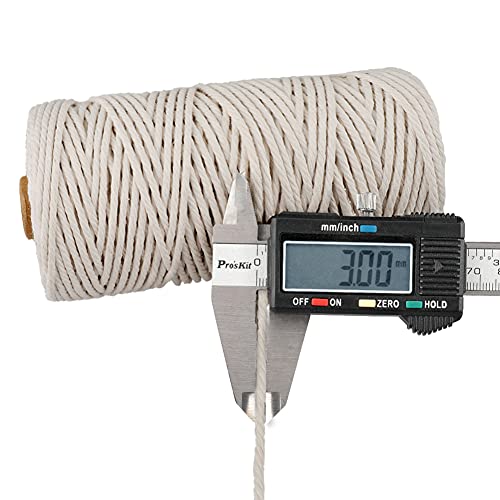 Image of G2PLUS 3MM Cotton String,328 Feet Natural Beige Twine for Craft & Wrapping | 100% Cotton, Strong and Durable, Neatly wound for tangle-free use in Holiday Wrapping, Hang Tags, Roasting and Home Projects