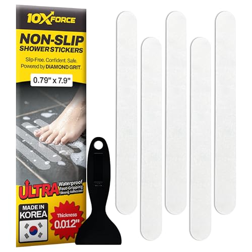 KR CTB Ultra-Thin Bathtub Non-Slip Stickers, Diamond Grip, 10pcs