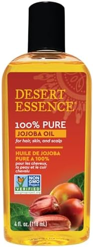 Desert Essence 100% Pure Jojoba Oil for Hair, Skin and Scalp, 4 fl oz
