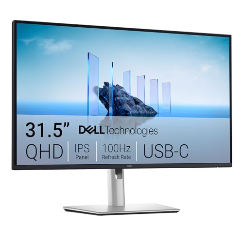 Image of Dell Pro 32 Plus QHD USB-C Hub Monitor P3225DE - 31.5-inch QHD (2560x1440) 100Hz 8ms Display, USB-C /HDMI /DisplayPort Connectivity, Height /Swivel /Pivot /Tilt Adjustment, 4 Star TUV Eye Comfort - Black