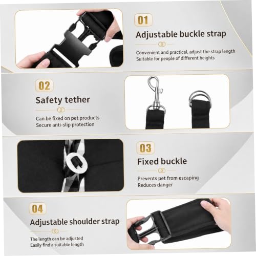 Eslinga para transportar perros contra el cansancio en viajes de verano negro 4