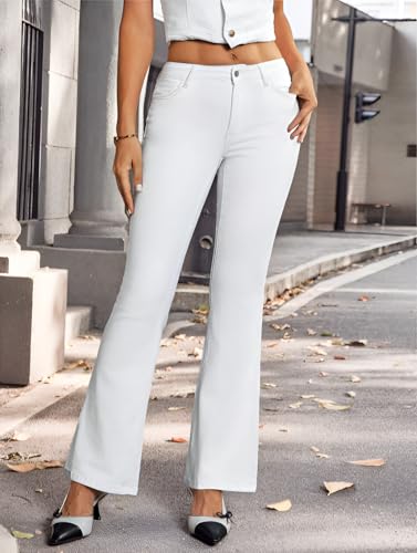 Image of Ben Martin Women's High Waist Jeans || Flared Bell Bottom Bootcut Pants || Wide Leg Stretch Denim - Perfect for Travel, Party & Everyday Use Sizes 26 to 40 (0)