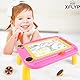 XFLYP Magnetische Zeichentafel, Kinderspielzeug ab 1 2 3 Jahr, Schreibtafel für Magnetische Doodle Board mit Abnehmbaren Füßen Pädagogisches Puzzle Spielzeug Bunte Erasable Geburtstag Geschenk(Rot)