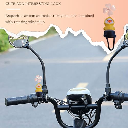Bicycles Dashboard Decor, Windmill Handlebar Ornament, Cute Design with Sturdy Weather-Resistant Material for Bike, Car, Home, Family, Kids, Friends, 3.15x2.36 inches