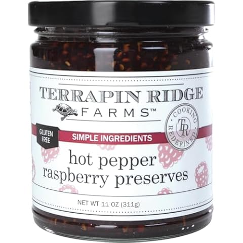 Terrapin Ridge Farms Hot Pepper Raspberry Preserves - One 11 Ounce Jar Cover