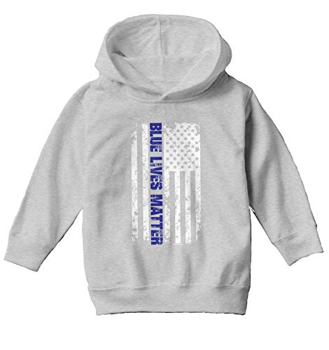 American Flag - Blue Lives Matter Line Toddler/Youth Fleece Hoodie