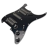 Complete set of hardware: The Guitar Pickguard Scratch Plate comes with a full set of knobs, switch, pickups, and pre-wired circuit. It's a great way to speed the completion of your solidbody guitar, only need to take a few minutes to wire to your ou...