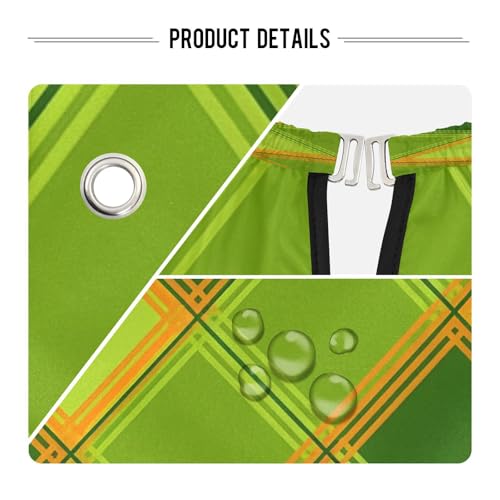 Capa profesional para cortar cabello verde a cuadros impermeable miniatura 4