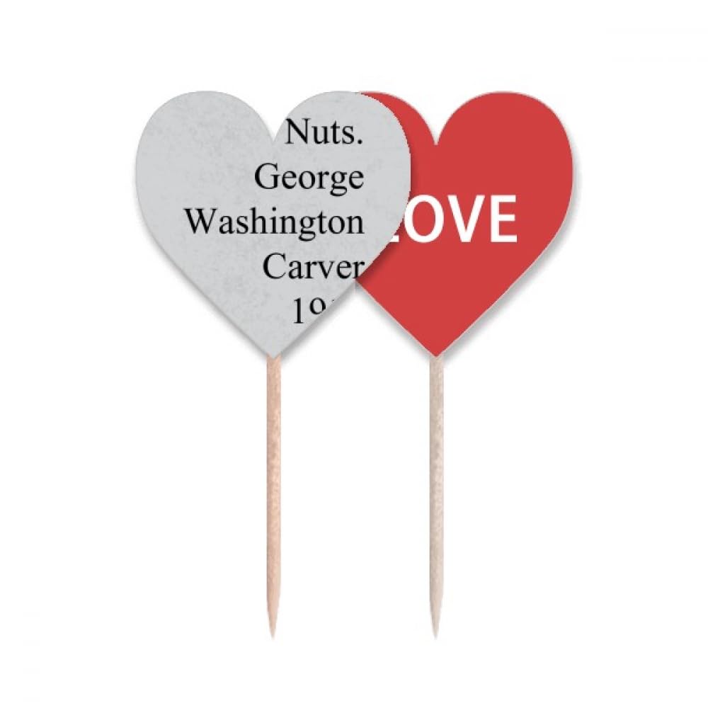 Cupcake Pick Love Heart George Carver cure-dents décoration gâteau