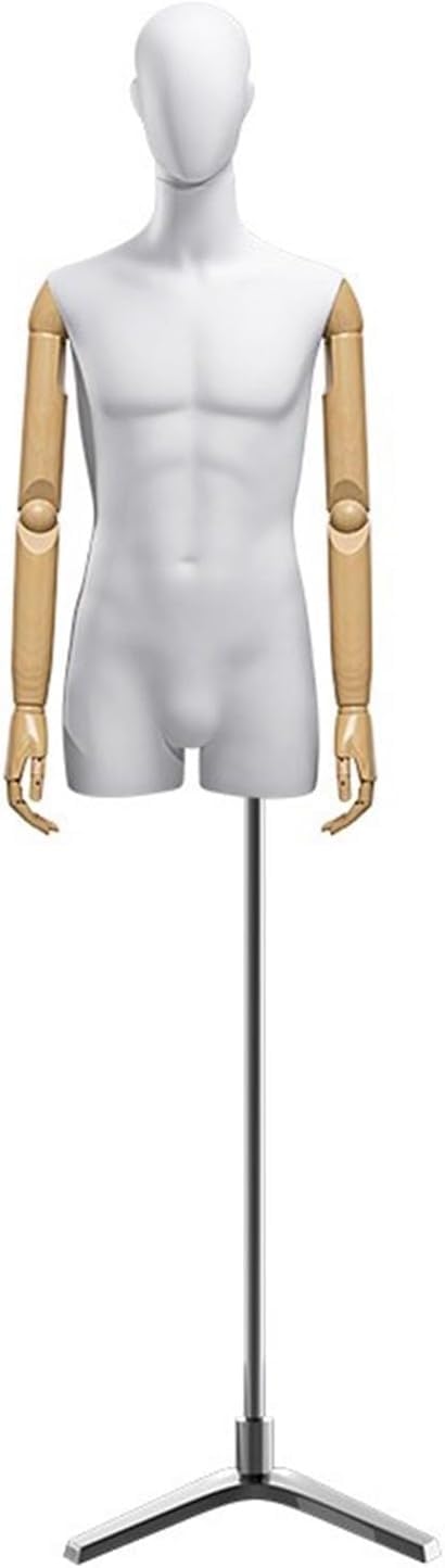 CONGRUI Showcasing Male Body Retail Mannequin In Shop Windows Adjustable Height Of 60.62-78.74in, Detachable Manikin