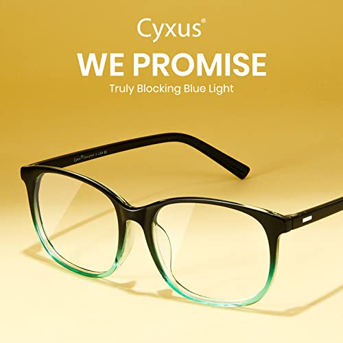 Image of Cyxus Blue Light Blocking Glasses Women Men Computer Gaming Square Glasses UV400 Protection Anti Eyestrain T32