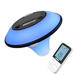 Inkbird IBS-P05R Thermomètre Piscine Solaire avec 7 Couleurs de Lumière, Étanche IP68, Fonction Minuterie, Mode Auto, Connexion Sans Fil avec Moniteur Télécommande pour Spa,Bassin,Aquarium