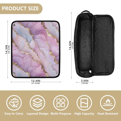 Bolsa de viaje para herramientas de cabello con tapete termoaislante miniatura 4