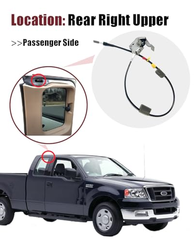 Image of Right Passenger Side Rear Door Upper Latch Cable, Compatible with 1999-2003 Ford F-150, 1997-1999 F-250 Extended Cab, Replaces 6L3Z-18264A26-A, 6L3Z18264A26A