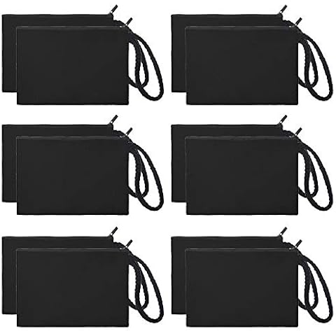 Aspire 12 Pack Canvas Zipper Pouch Bags Cover