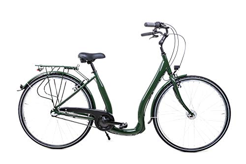28 Zoll Alu Fahrrad City Bike Damen 3 Gang Nabenschaltung Tiefeinsteiger Dunkelgrün 28 Zoll Alu Fahrrad City Bike Damen 3 Gang Nabenschaltung Tiefeinsteiger Dunkelgrün