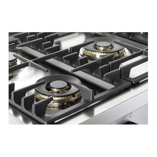 Image of Verona 48 inch Ultima Collection Gas Range with 6 Brass Burners, 5.2 cu. ft. Oven Total Capacity, LP Conversion Kit, Analog Temperature Indicator