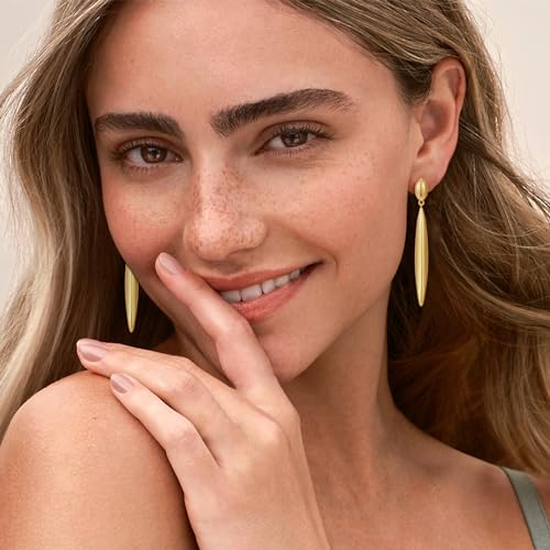 Gold Silver Minimalist Dainty Long Bar Drop Dangle Earrings for Women2
