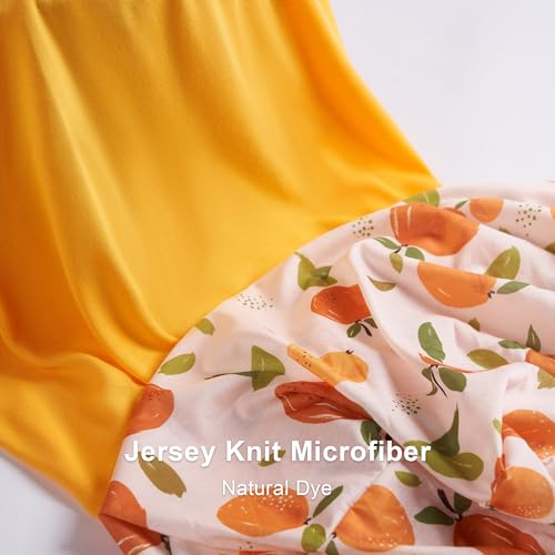 Image of Baby Changing Pad Cover, Changing Table Cover for Girls Boys, Ultra Soft Breathable, 2 Pack Orange Flavour & Orange
