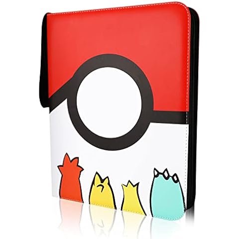 icyant 900 Cards Holder Album, PU Trading Card Binder 9-Pocket Card Binder Album Card Folder Large Capacity Collectible Card Albums Zipper Card Holder Book Card Sleeves for Yugioh MTG TCG Cover