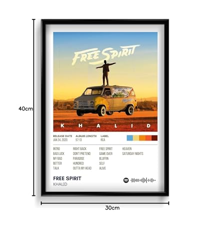 Image of Khalid Music Poster 13x19 Inch Unframed | 300 GSM Matte Board Paper with Peel & Stick Tape Included | R&B Singer Wall Art | Posters for Wall | Home Decor | Wall Decor Items | Room Decoration Items