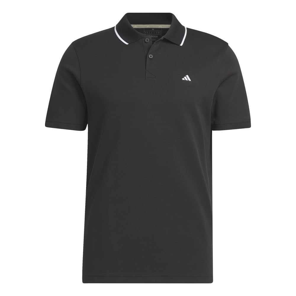 Adidas Men's Black Go-To Polo Shirtgolf Shirt, L