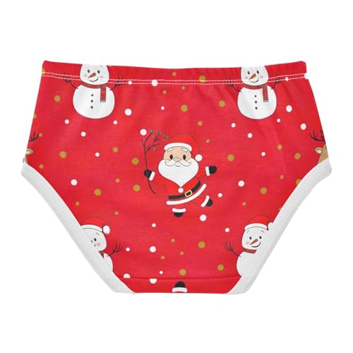 Christmas Cute Cartoon Red Girl Panties Cute Girls Underwear Toddlers Cotton Fancy Undies Kids Briefs 2t2