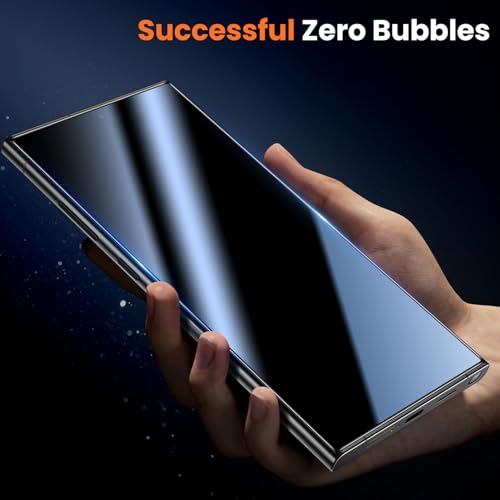 Image of UniqueMe for S24 Ultra Screen Protector - 2 PACK Tempered Glass for Samsung Galaxy S24 Ultra,[Fingerprint Unlocking] Easy Installation,Bubble-Free,9H Hardness,HD-Clear,3D Full-coverage