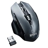 Mouse Gamer Sem Fio Recarregável Easy Gaming – 1600 DPI Ajustável, Cliques Silenciosos, Design Ergonômico, USB 2.4GHz, Óptico Preciso, Bateria de Longa Duração para Jogos e Escritório