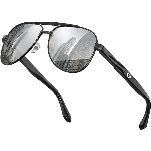 Image of grinderPUNCH Polarized Aviator Sunglasses Men Women Retro Vintage Square Pilot Sun Glasses UV400 Protection