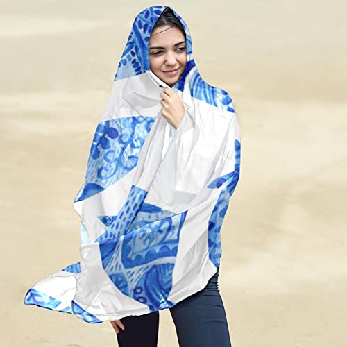 Écharpe légère femme motif poisson imprimé multicolore - 5