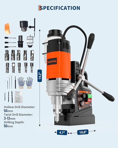 Image of Garvee Magnetic Drill, 1750W 2 inch Boring Diameter,
