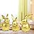 TaoQ C 3 PCS Gold Easter Bunny Decorations Easter Resin Bunny Figurines Easter Bunny Statue Decor Easter Spring Rabbit Desktop Decoration for Easter Spring Home Room Party Decoration