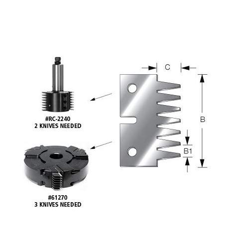 Amana Tool - 40 x 28 x 1 5mm Knifex 61270 (RCK-92), Industrial Grade