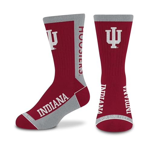 For Bare Feet NCAA INDIANA HOOSIERS MVP Crew Sock Team