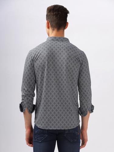 Image of BULLMER Trendy Regular Fit Striped Causal Full Sleeve Shirt for Men.