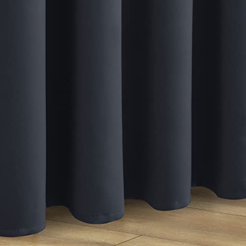 JIUZHEN Vorhänge Blickdicht Ösen Thermovorhang Hitzeschutz H228 x B117cm – Ansicht 5